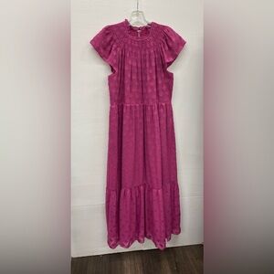 Donna Morgan Fuchsia Textured Kids Dress